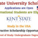 Kent State University Scholarships for Undergraduate Degrees for International Students in the USA